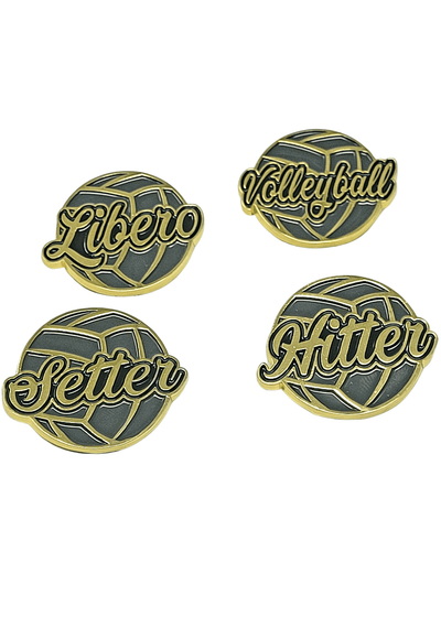 Metal Volleyball Position Pins